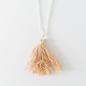 LOFT Pink Tassel Necklace
